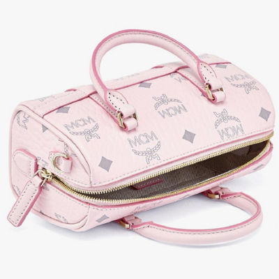 Buy MCM ESSENTIAL BOSTON BAG IN VISETOS ORIGINAL POWDER PINK Online in  Singapore