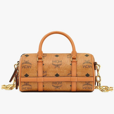 Buy ESSENTIAL BOSTON BAG IN MONOGRAM LEATHER BISQUE Online in Singapore