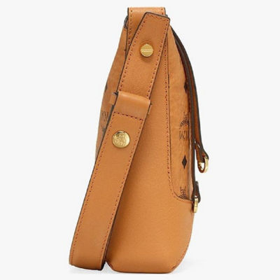 MCM Ladies Klara Shoulder Bag in Cognac Visetos