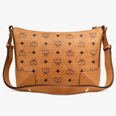 MCM Ladies Klara Shoulder Bag in Cognac Visetos