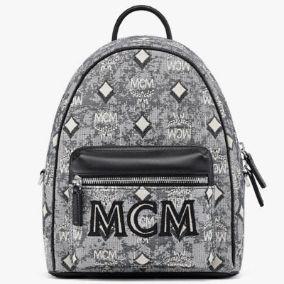 Mcm stark hot sale stripe backpack