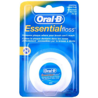 Buy Oral B Essential Floss Unwaxed 50m Online In Singapore | IShopChangi