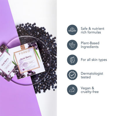 FOREO UFO-Activated Mask - Farm to Face Collection: Acai Berry 6