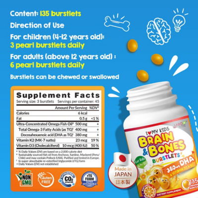 LABO Nutrition Kids Brain & Bone Burstlets 135s 9