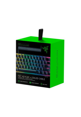Buy Razer PBT Keycap + Coiled Cable Upgrade Set Classic Black Online