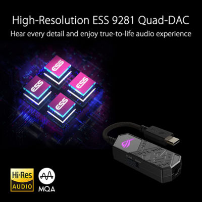 Asus Rog Clavis Usb-C To 3.5MM Gaming DAC 6