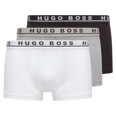 Buy Three-Pack of Stretch-Cotton Trunks with Logo Waistbands Online in  Singapore
