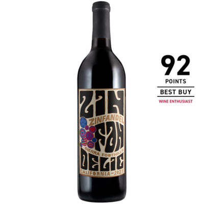 ZINFANDELIC SIERRA FOOTHILLS OLD VINE ZINFANDEL, 14.5%, 750ML