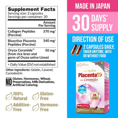 LABO NUTRITION [Bundle of 3] Le Ageless Placenta99 9