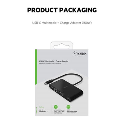 Belkin USB-C多媒体 +电荷适配器100W 9