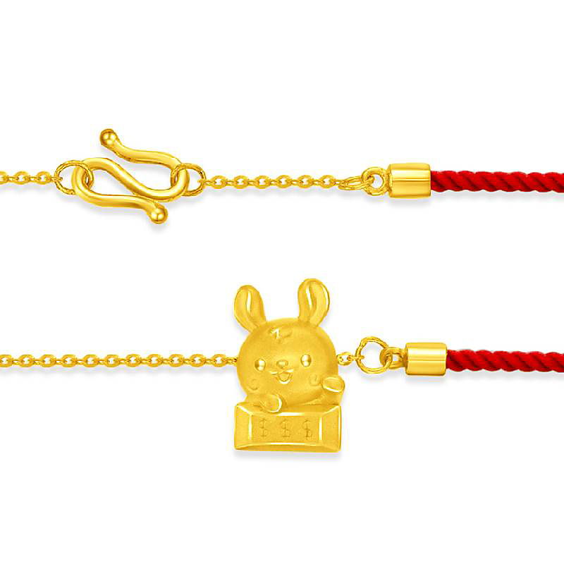 Buy CHOW TAI FOOK 999 Pure Gold Bracelet-Gold Bar Zodiac Rabbit 