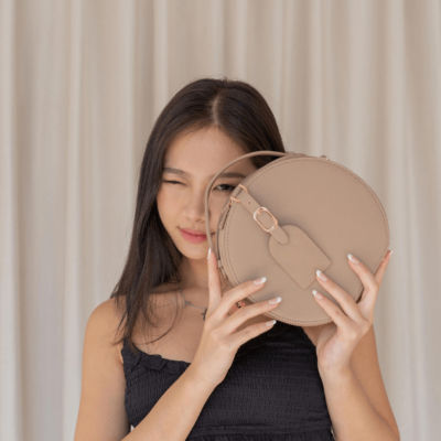 Buy NAOMI TOP HANDLE CIRCLE BAG IN MOCHA Online in Singapore