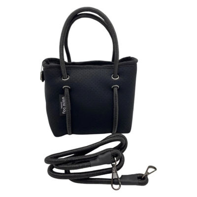 Buy BOUTIQUE TINY Signature Neoprene Tote Bag With Zip Black Online