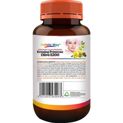 Holistic Way 月见草橄榄 E200 (60 粒软胶囊) 3
