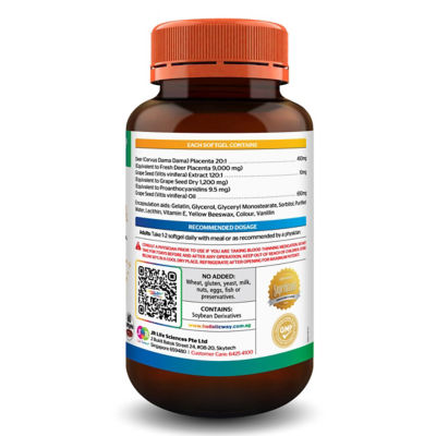 Holistic Way Holistic Way Premium Deer Placenta Fresh 9000mg (60s) 10