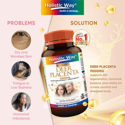 Holistic Way Holistic Way Premium Deer Placenta Fresh 9000mg (60s) 4