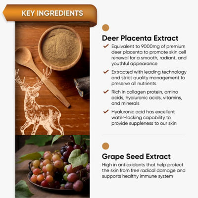 Holistic Way Holistic Way Premium Deer Placenta Fresh 9000mg (60s) 5