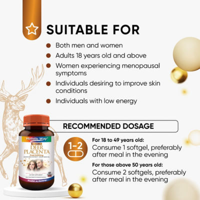 Holistic Way Holistic Way Premium Deer Placenta Fresh 9000mg (60s) 6