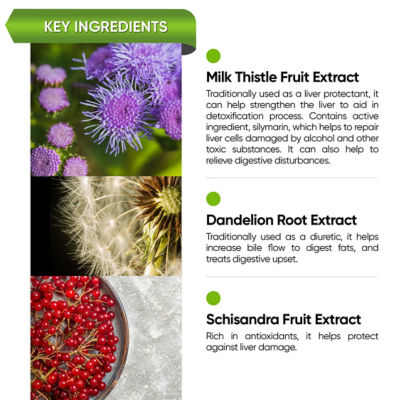 Holistic Way Liver Detox + Dandelion and Milk Thistle for Alcohol Defence — Vegan (90s) 4