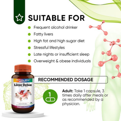 Holistic Way Liver Detox + Dandelion and Milk Thistle for Alcohol Defence — Vegan (90s) 6