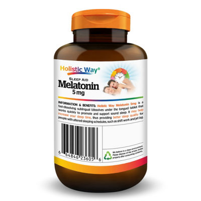 Holistic Way Sleep Aid Melatonin 5mg — Vegetarian (30s) 3