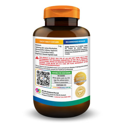 Holistic Way Sleep Aid Melatonin 5mg — Vegetarian (30s) 4