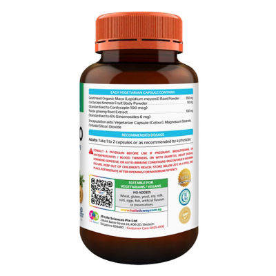 Holistic Way High Strength Maca Pro + Cordyceps and Ginseng for Vitality and Stamina — Vegan (60s) 4