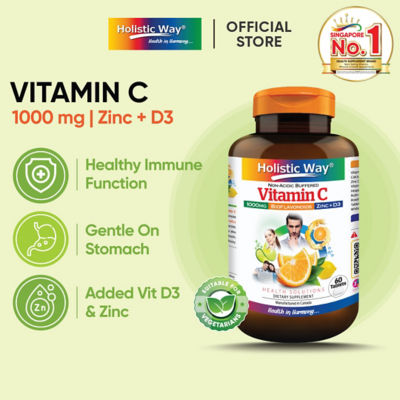 Buy Holistic Way Non-Acidic Buffered Vitamin-C 1000mg with