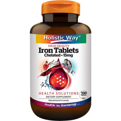 Buy Holistic Way Iron Tablets Chelated 15mg Online in Singapore