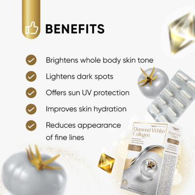 Holistic Way Premium Gold 美白胶原蛋白 – 美白, 护肤防晒, 肌肤晶莹剔透 (30 粒胶囊) 4