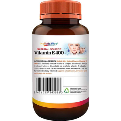 Holistic Way Natural Source Vitamin E 400 (90s) 4