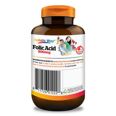 Holistic Way 叶酸 900微克 — 清真与纯素 (100 粒片剂) 3