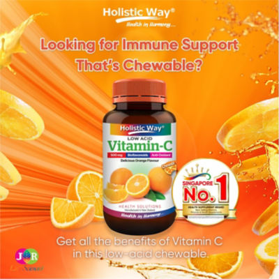 Holistic Way Chewable Vitamin-C 500mg (Low-Acid) — Vegan (50s) 3