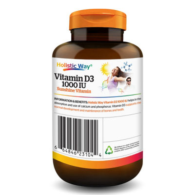 Holistic Way Vitamin D3 1000IU – Sunshine Vitamin (100s) 3
