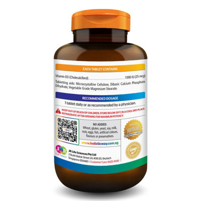Holistic Way Vitamin D3 1000IU – Sunshine Vitamin (100s) 4