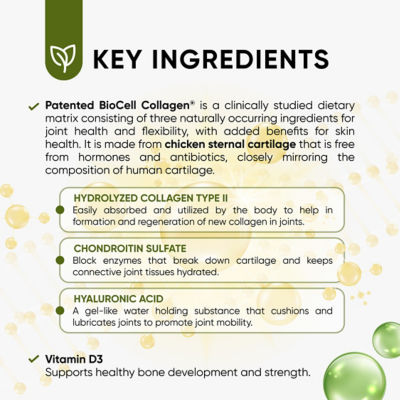 Holistic Way High Strength Joint Collagen with BioCell Collagen® and Vitamin D3 (60s) 5