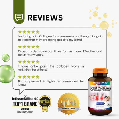 Holistic Way High Strength Joint Collagen with BioCell Collagen® and Vitamin D3 (60s) 7