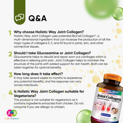 Holistic Way High Strength Joint Collagen with BioCell Collagen® and Vitamin D3 (60s) 8