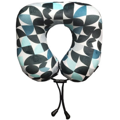 DQ Anti Bacterial Travel Neck Pillow - Geo Blue