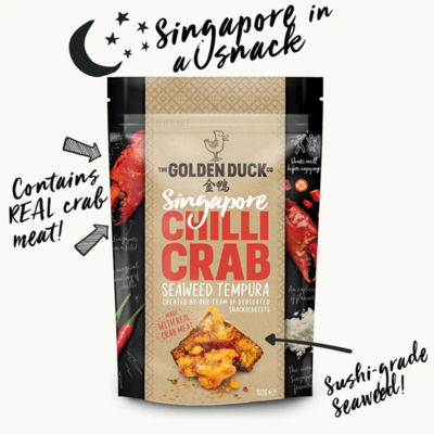 Buy THE GOLDEN DUCK SINGAPORE CHILLI CRAB SEAWEED TEMPURA 102G halal