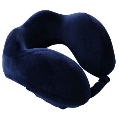 TRAVEL BLUE WIDER FIT TRANQUILLITY MEMORY FOAM TRAVEL PILLOW - NAVY BLUE