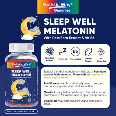 Holistic Way [两瓶装] Holistic Way 褪黑激素软糖 — 清真与纯素 (每瓶 60 粒软糖) 3