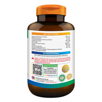 Holistic Way [两瓶装] Holistic Way 高效钙镁锌 — 清真与纯素 (每瓶 60 粒片剂) 3