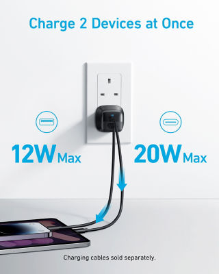 Anker 323 Foldable Charger (USB C Plug, 33W) 3