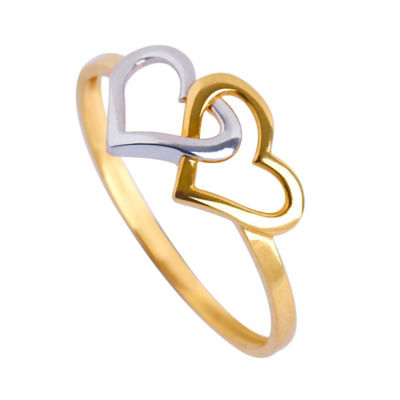 Gold ring design sales in heart shape