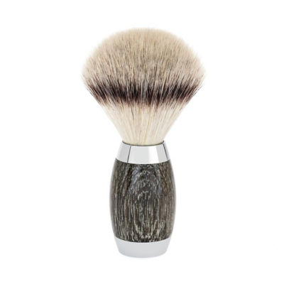 MÜHLE EDITION, Ancient Bog Oak & Sterling Silver Set with Silvertip Fibre® Brush 3