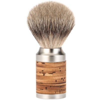 MÜHLE ROCCA Stainless Steel Birch Bark Shaving Brush 1