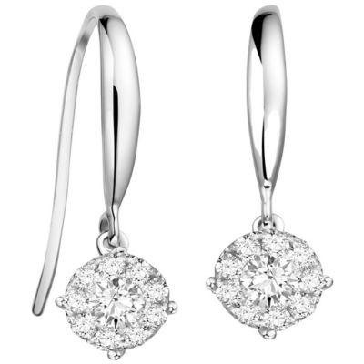 Goldheart Regalia 0.50ct Face Diamond White Gold Earrings 1