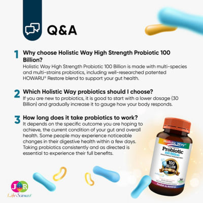 Holistic Way [两瓶装] Holistic Way 高效活性益生菌 1000亿 — 素食 (每瓶 30 粒素胶囊) 9