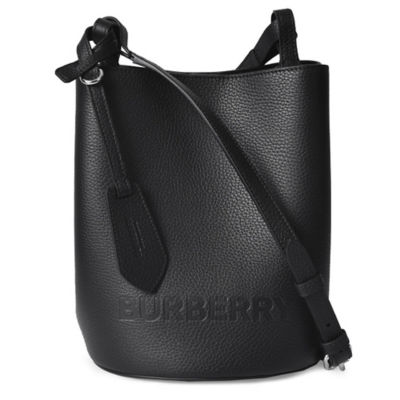 Burberry small shop leather bucket bag